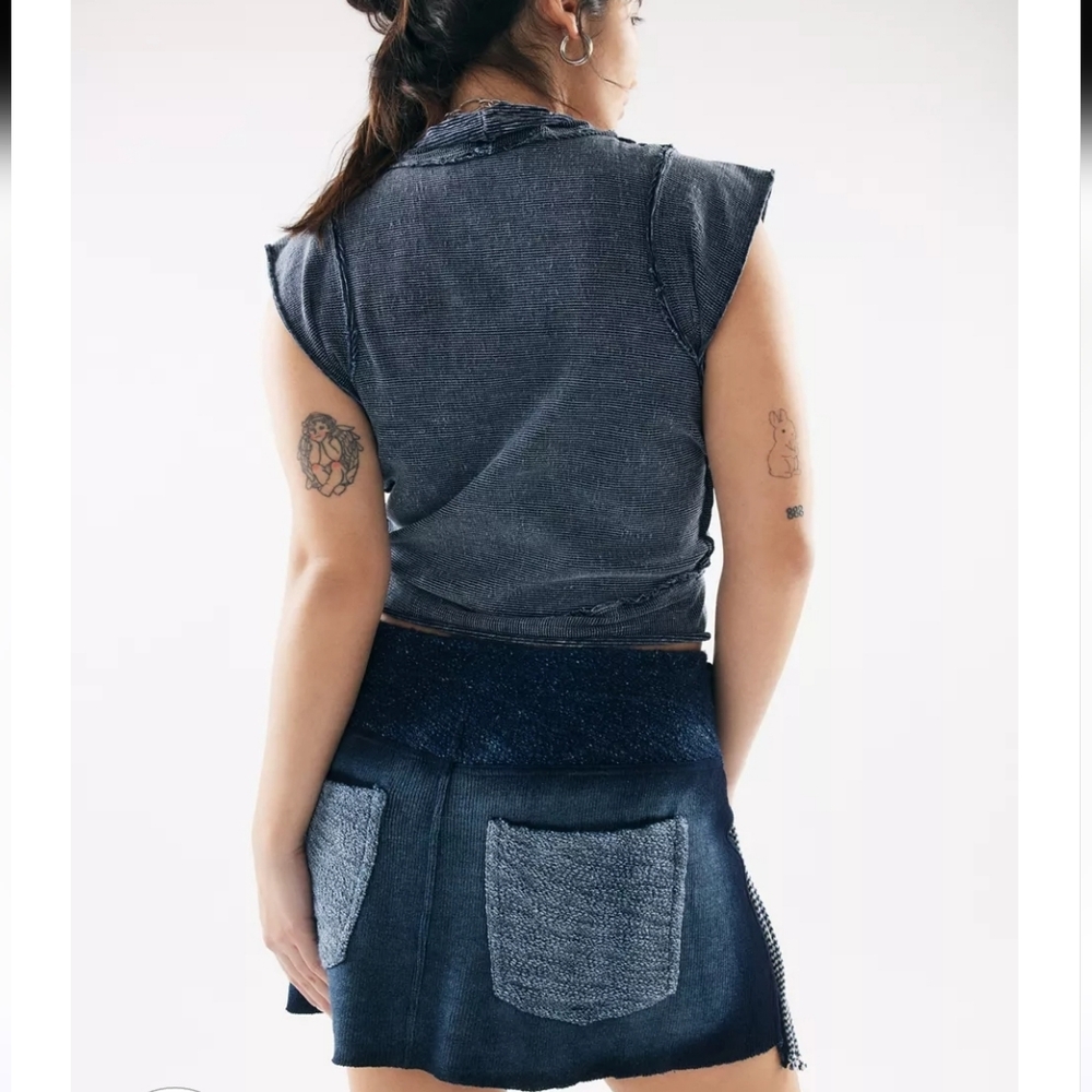 Nice Knits By Knorts UO Exclusive Ombre Necklace Mini Skirt Size Small New - Picture 5 of 5